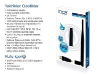 INCA IUWA-150TX 150MBPS 5DBI TEK ANTEN USB WIFI ADAPTÖR